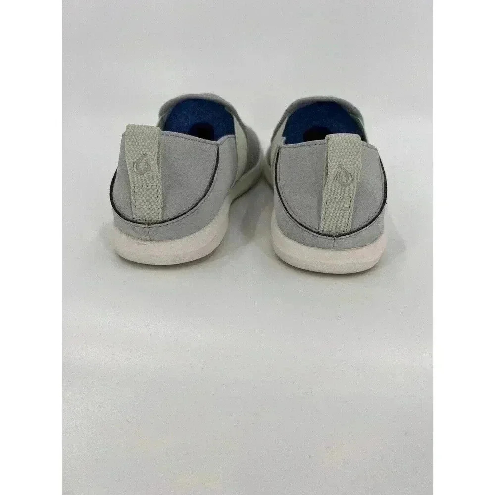 OluKai Womens Hale’Iwa Gray Round Toe Slip On Boat Shoes Size 5 Excellent UC - Picture 7 of 11